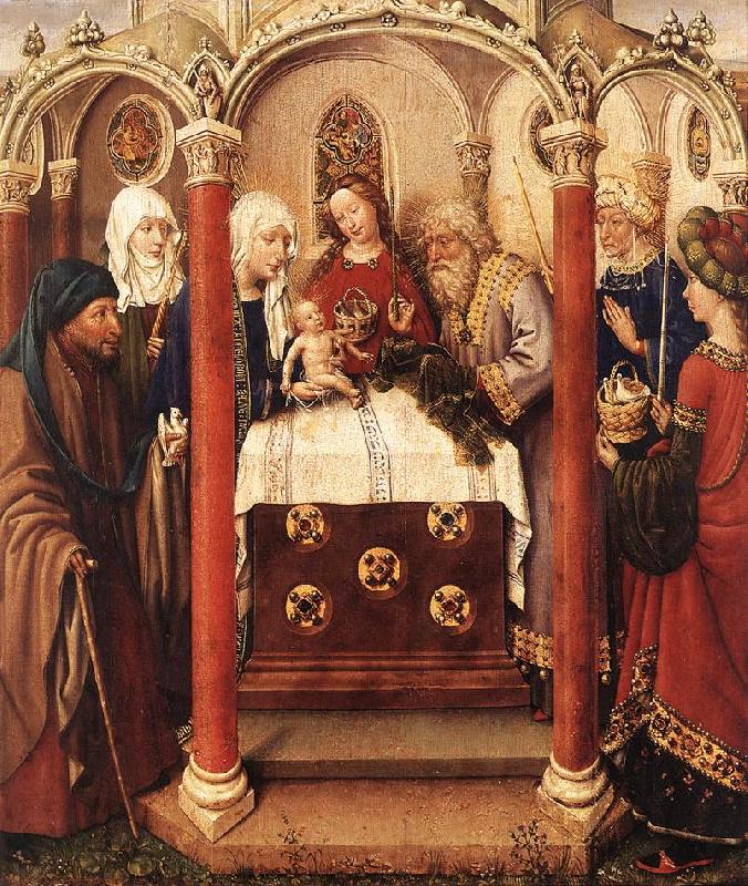 DARET, Jacques Altarpiece of the Virgin inx Spain oil painting art